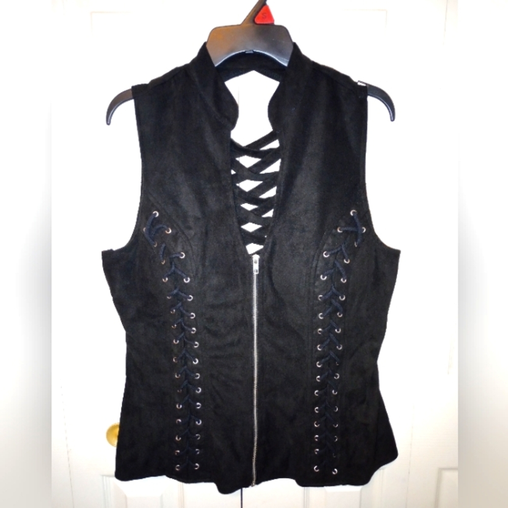 Black Suede Vest